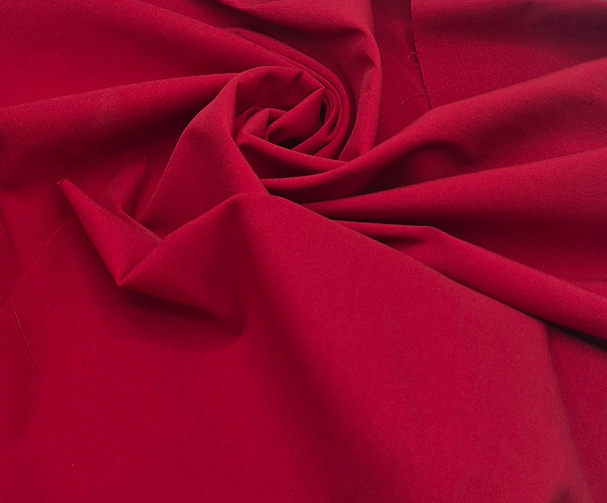 Red Bengaline Stretch Fabric